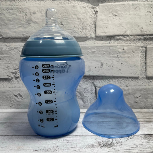 Tommee Tippee Denim Blue Reborn Fake Milk Bottle 9oz
