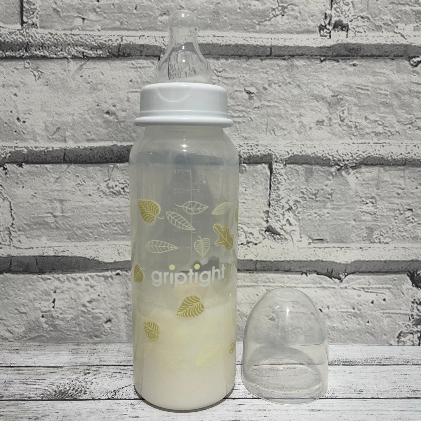 Griptight Cream Leaves Reborn Fake Milk Bottle 8oz
