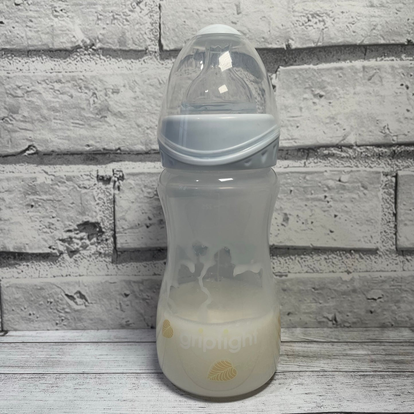 Griptight Wide Neck Cream Leaves Reborn Fake Milk Bottle 8oz