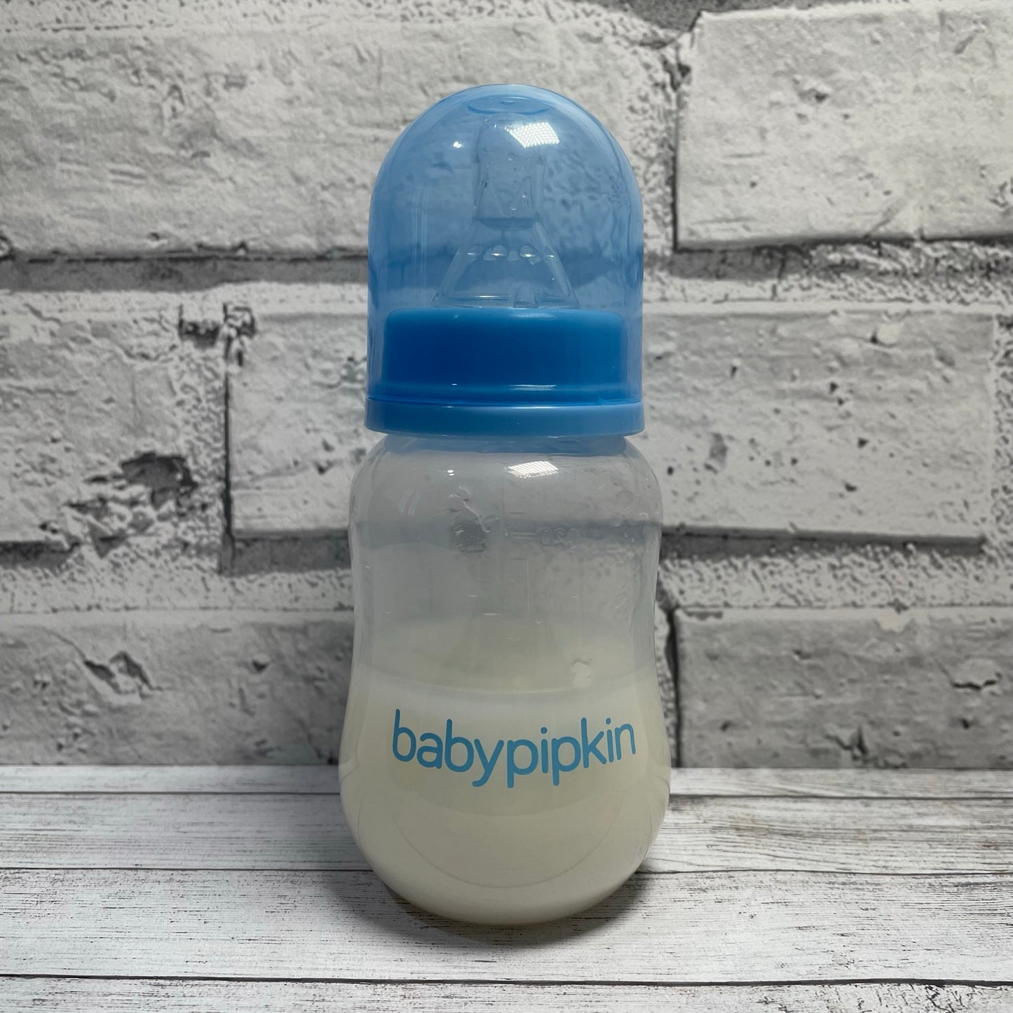 Babypipkin Blue Reborn Fake Milk Bottle 5oz