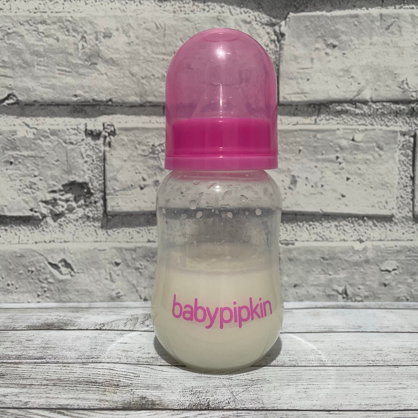 Babypipkin Pink Reborn Fake Milk Bottle 5oz