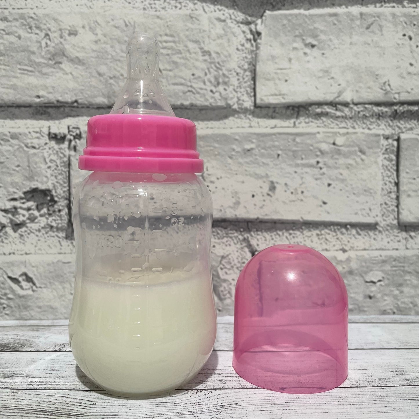 Babypipkin Pink Reborn Fake Milk Bottle 5oz