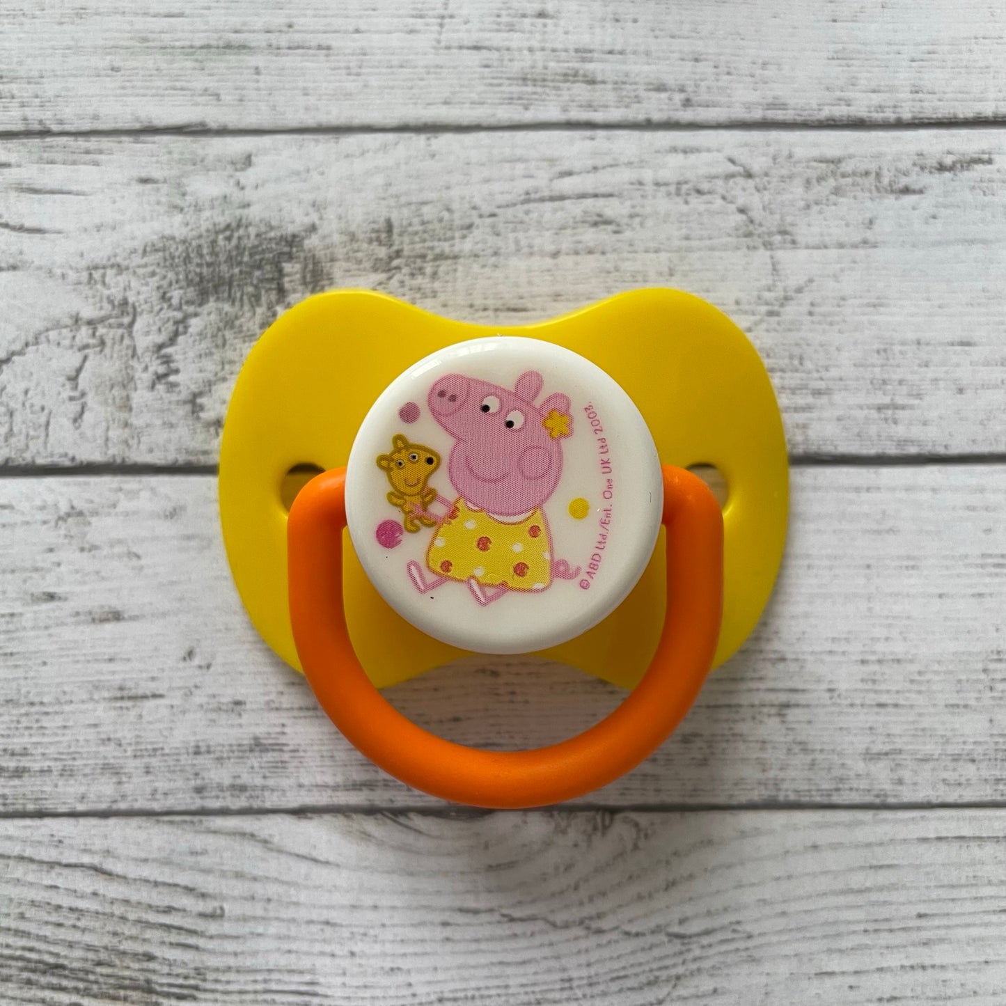Peppa Pig Pink/Yellow Reborn Magnetic Dummy - self fit magnet