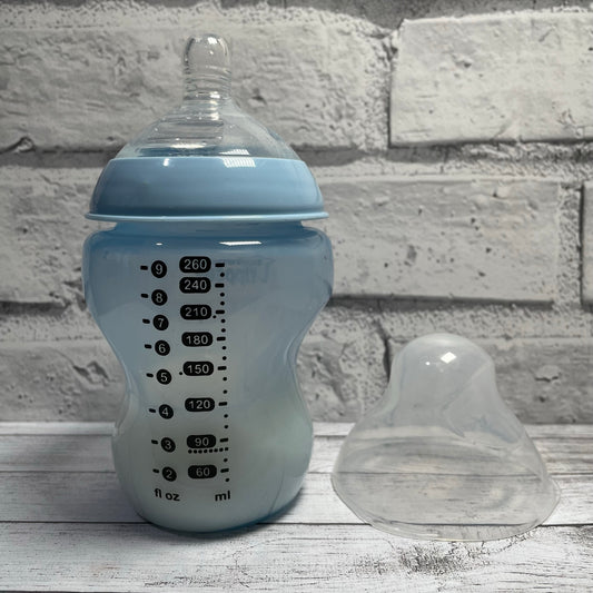 Tommee Tippee Pale Blue Reborn Fake Milk Bottle 9oz
