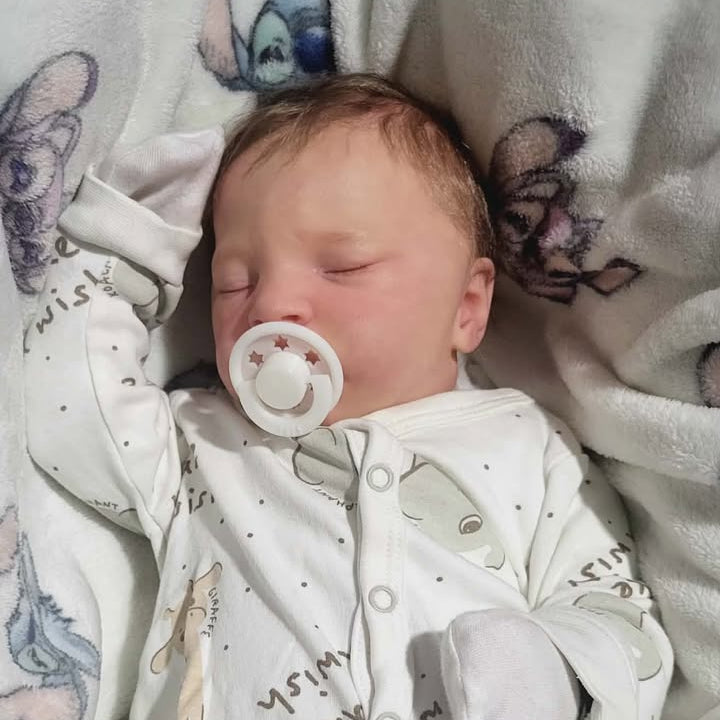 POPS by Granny P White Hearts Reborn Reversible Magnet Dummy / Pacifier