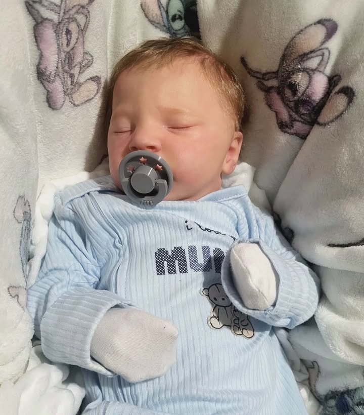 POPS by Granny P Grey Stars Reborn Reversible Magnet Dummy / Pacifier