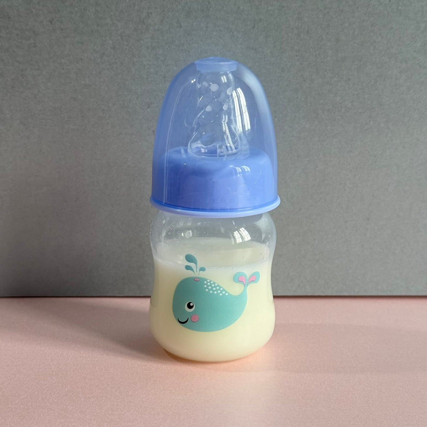 Blue Whale Printed Reborn Fake Milk Bottle 60ml