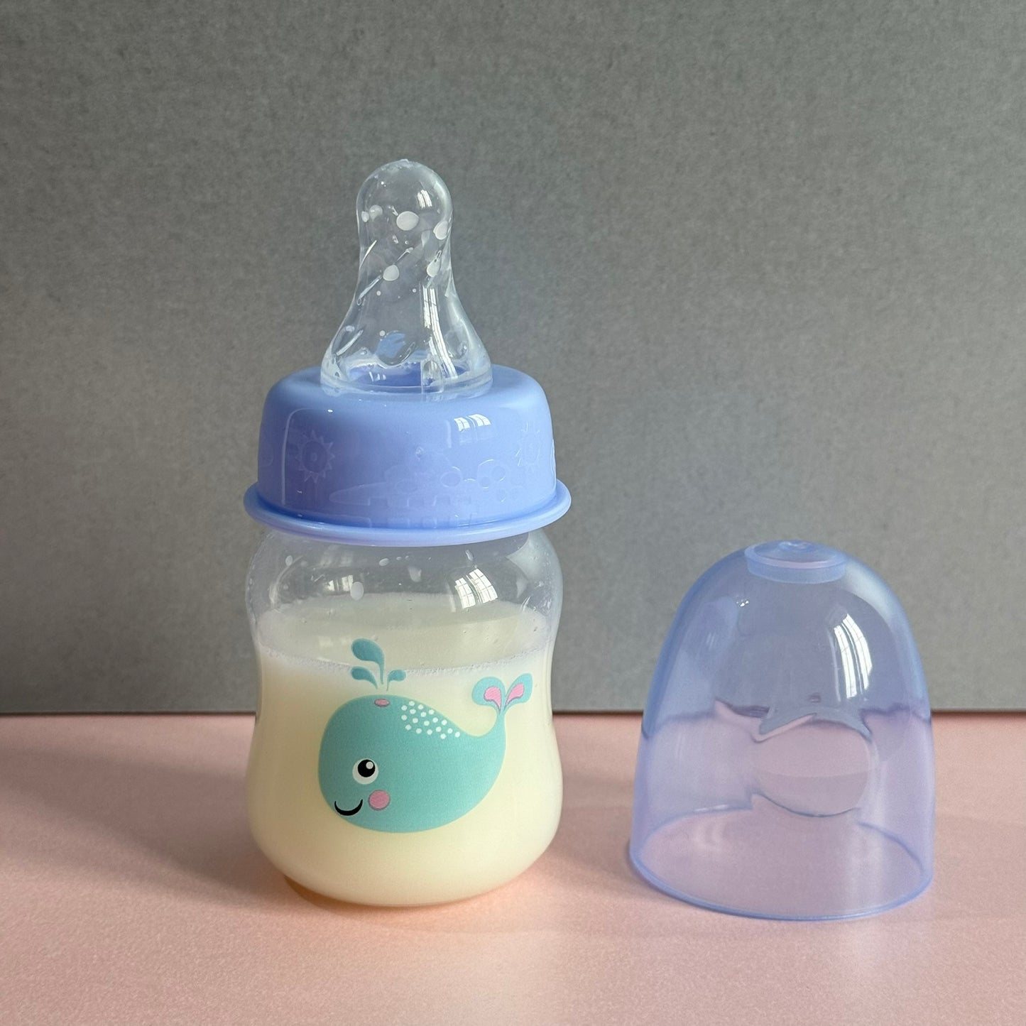 Blue Whale Printed Reborn Fake Milk Bottle 60ml