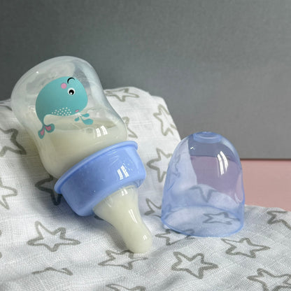 Blue Whale Printed Reborn Fake Milk Bottle 60ml