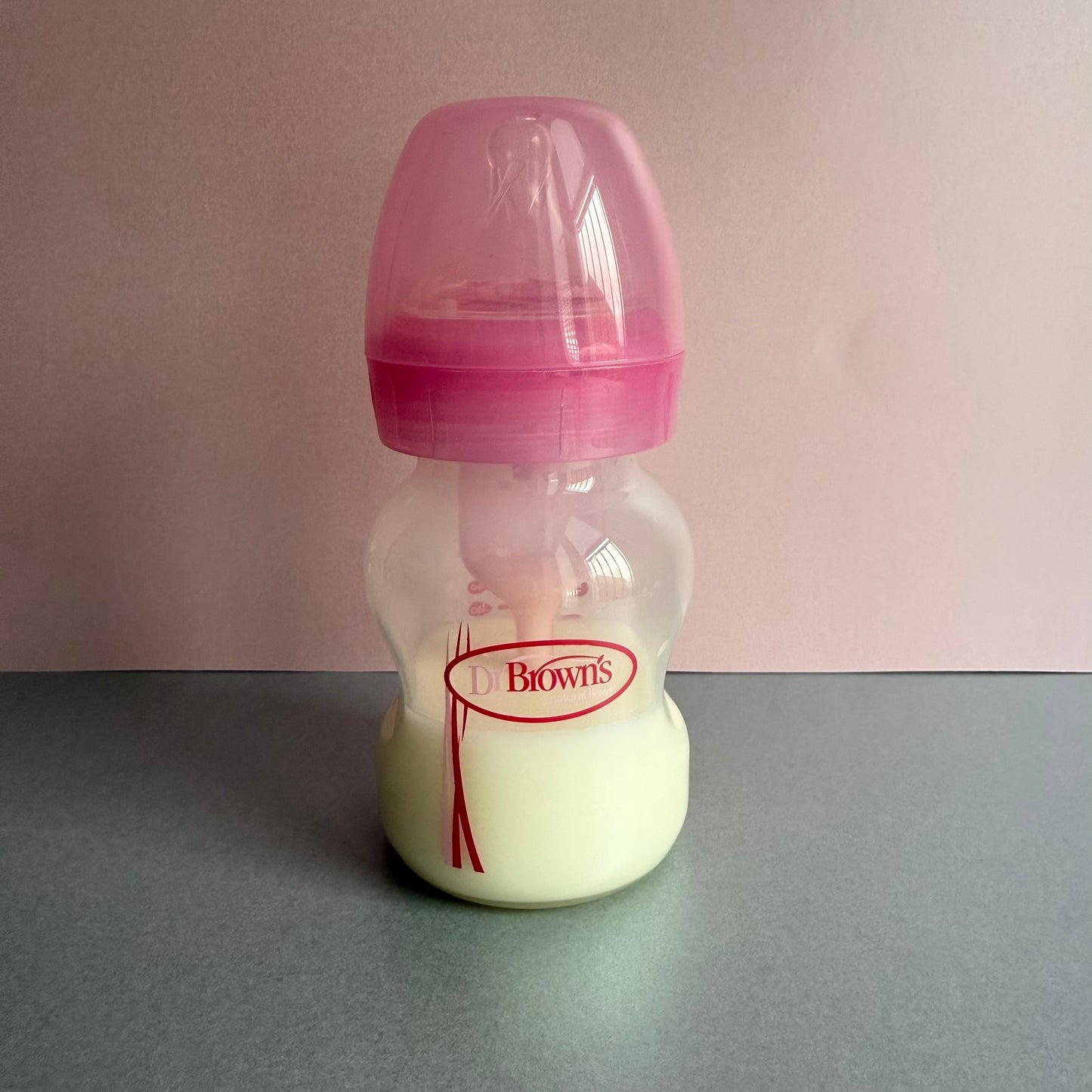 Dr Browns Pink Reborn Fake Milk Bottle 5oz