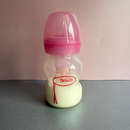 Dr Browns Pink Reborn Fake Milk Bottle 5oz