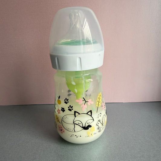 Dr Browns Sleeping Fox Reborn Fake Milk Bottle 5oz