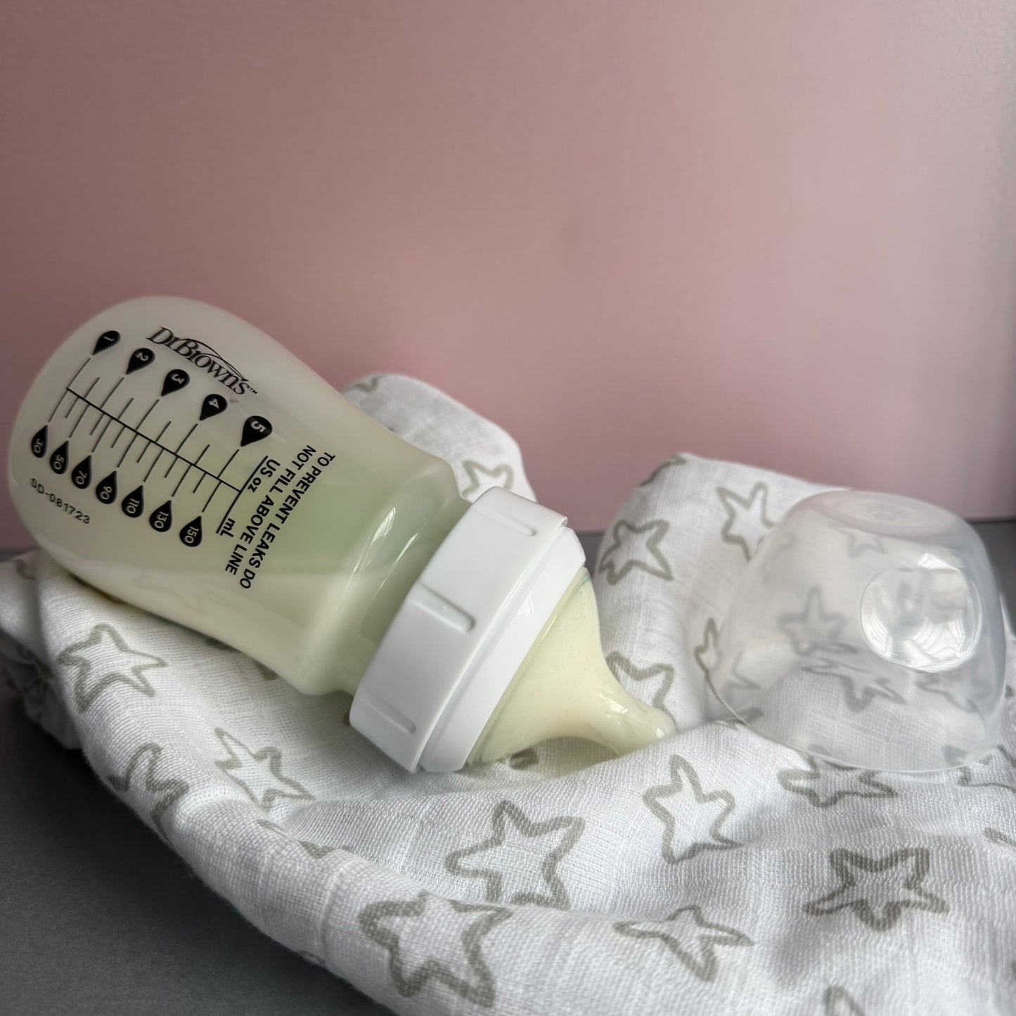 Dr Browns Sleeping Fox Reborn Fake Milk Bottle 5oz