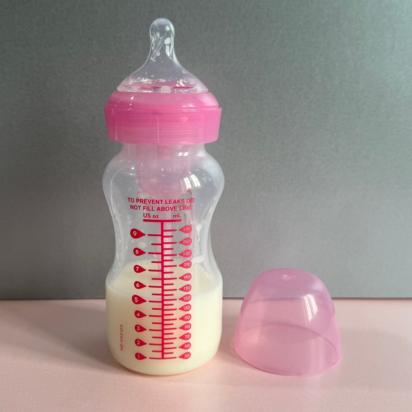 Dr Browns Pink Reborn Fake Milk Bottle 9oz