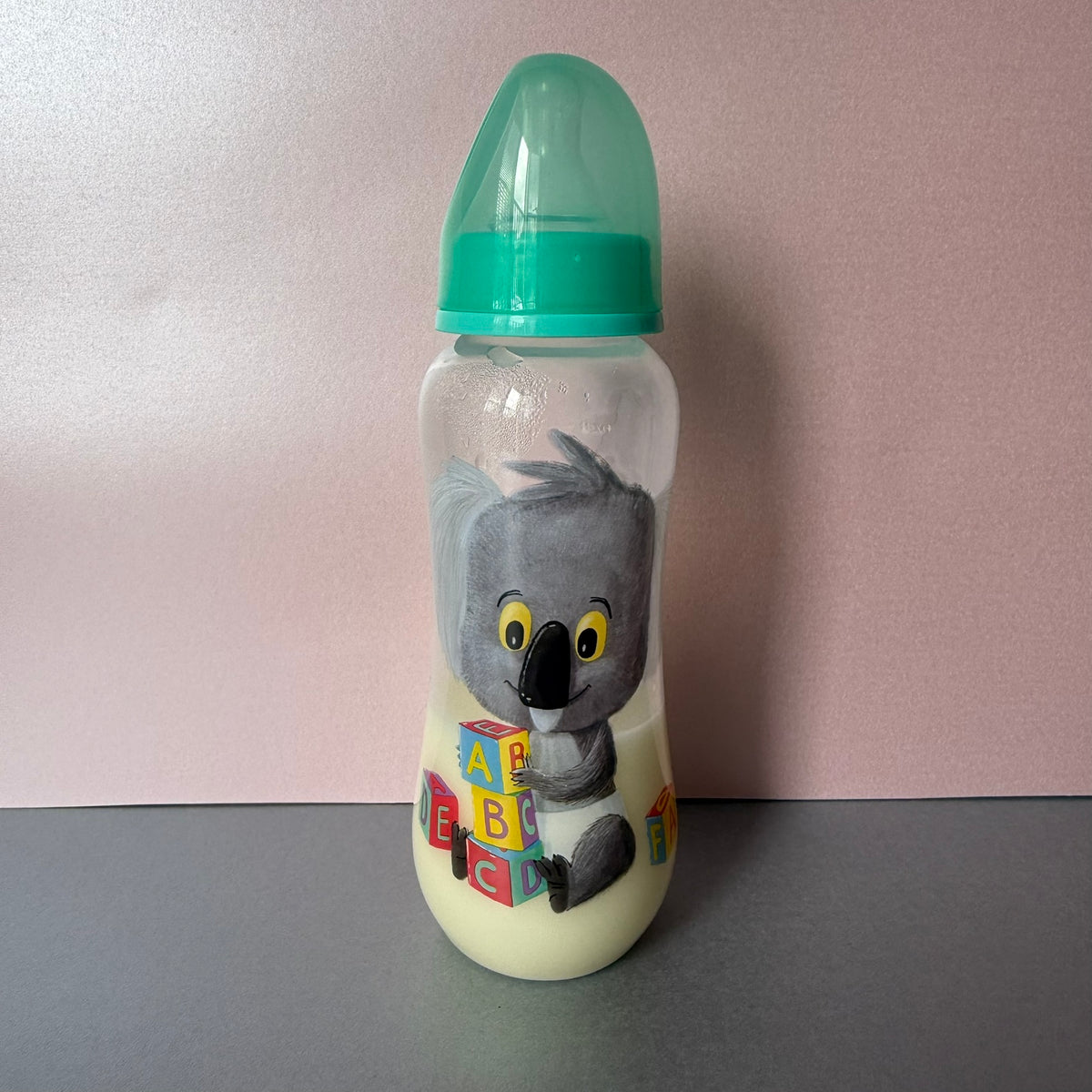 Green Koala Reborn Fake Milk Bottle 9oz