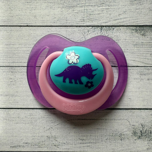 Nuby Purple Dinosaur Reborn Magnetic Dummy - self fit magnet