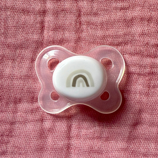 Clear & White Rainbow Reborn Magnetic Dummy - self fit magnet
