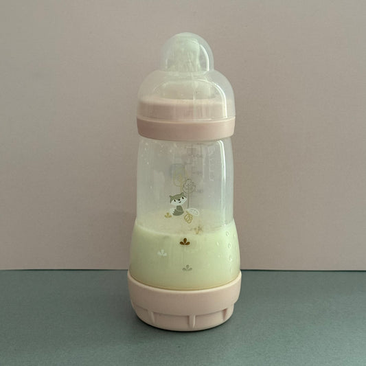 MAM Pink Fox Reborn Fake Milk Bottle 9oz