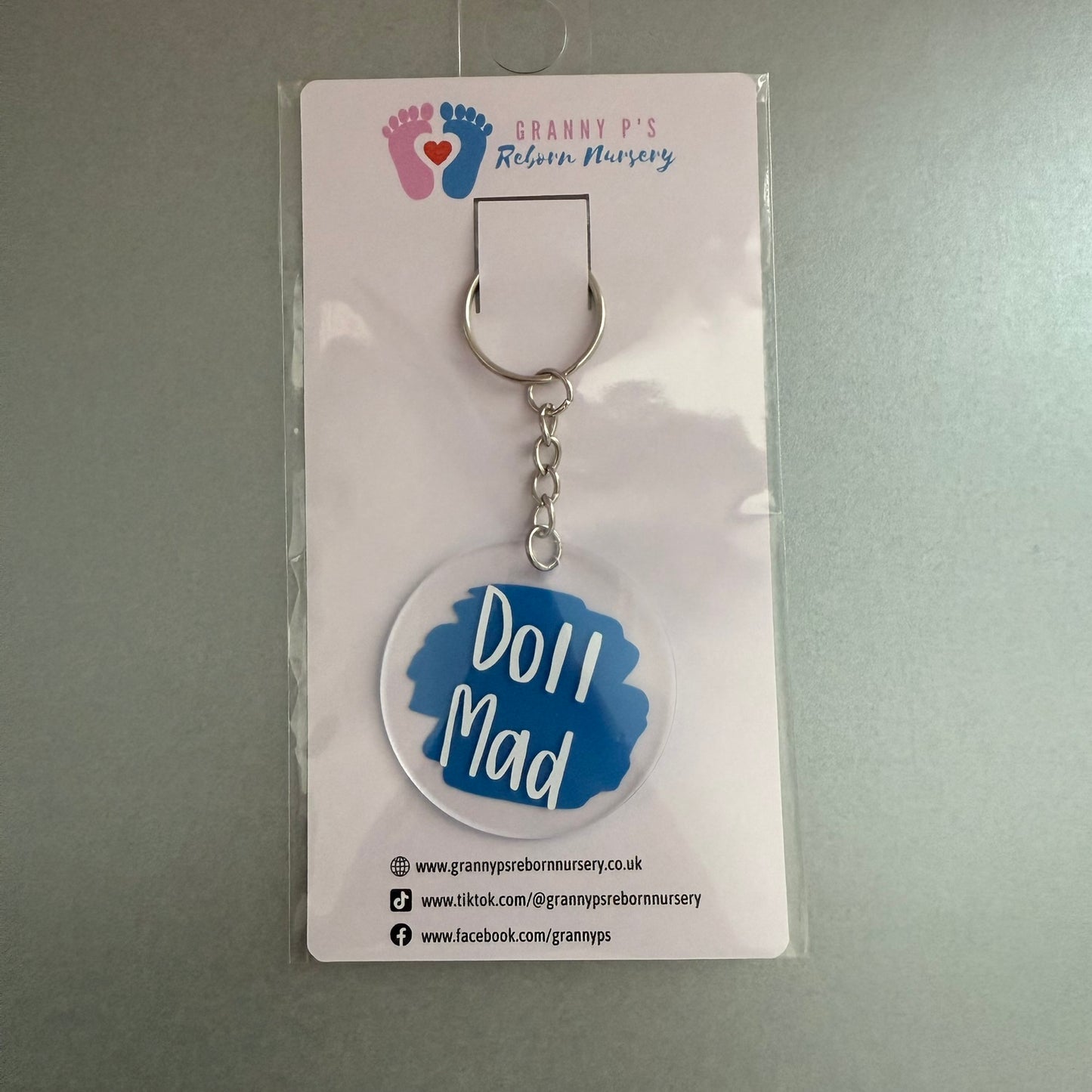 Reborn Collectors Keyring - Blue Doll Mad