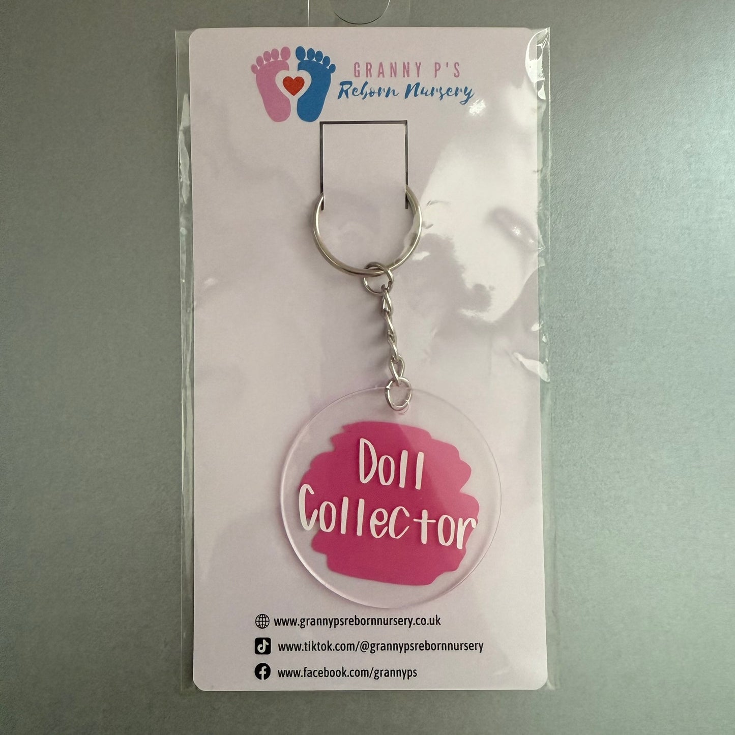 Reborn Collectors Keyring - Pink Doll Collector