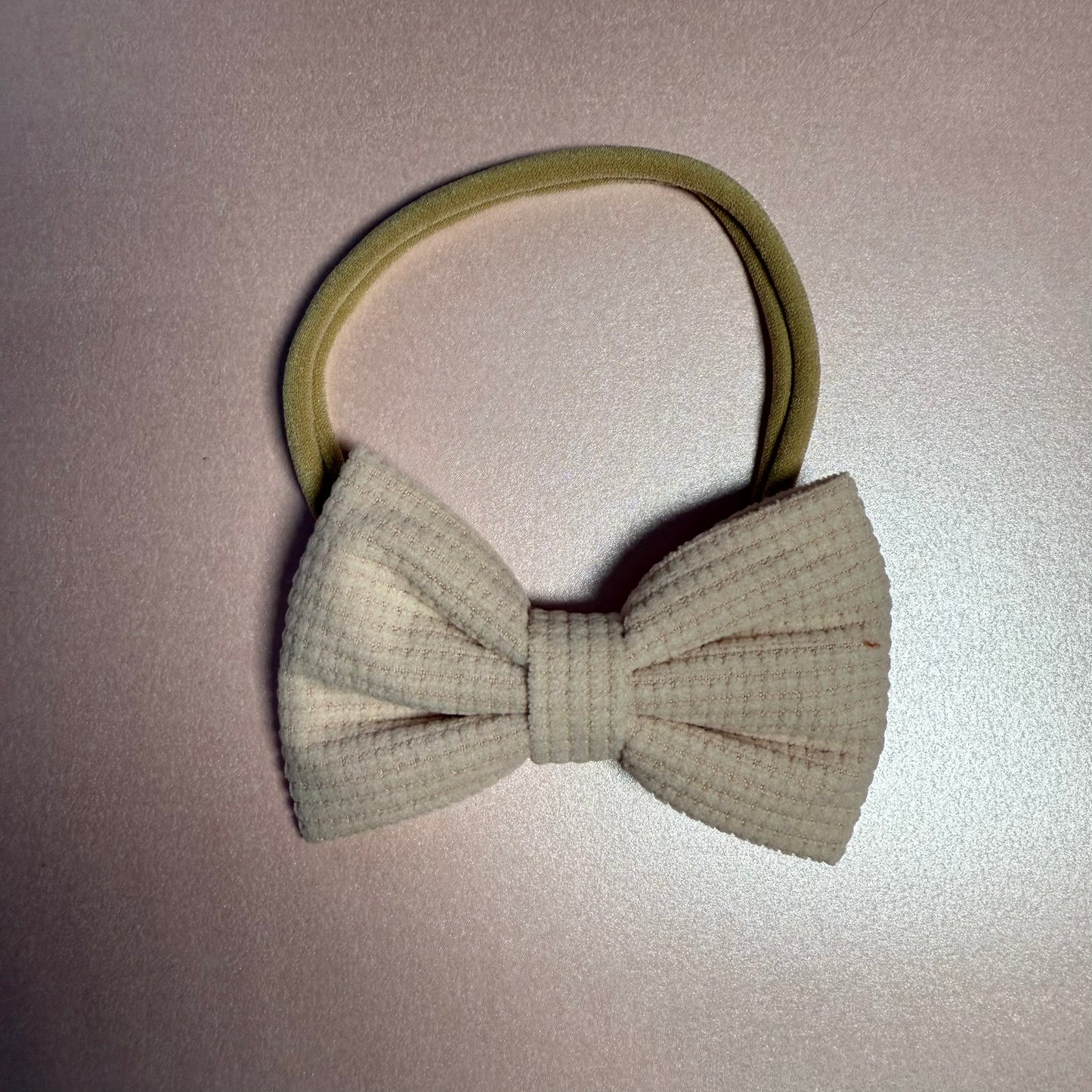 Pale Pink Corduroy Baby Headband