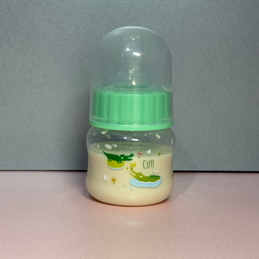 Green Crocodile Printed Reborn Fake Milk Bottle 50ml
