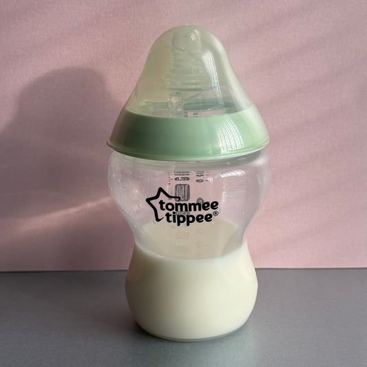 Tommee Tippee Pale Green Reborn Fake Milk Bottle 9oz