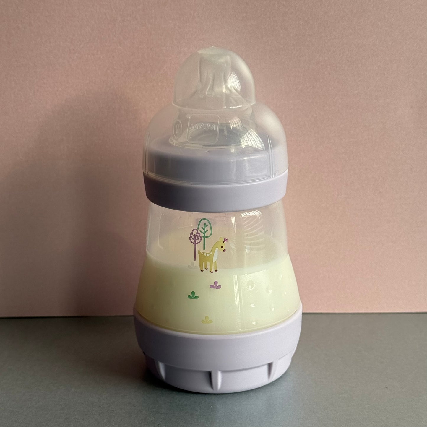 MAM Lilac Dear Reborn Fake Milk Bottle 5oz