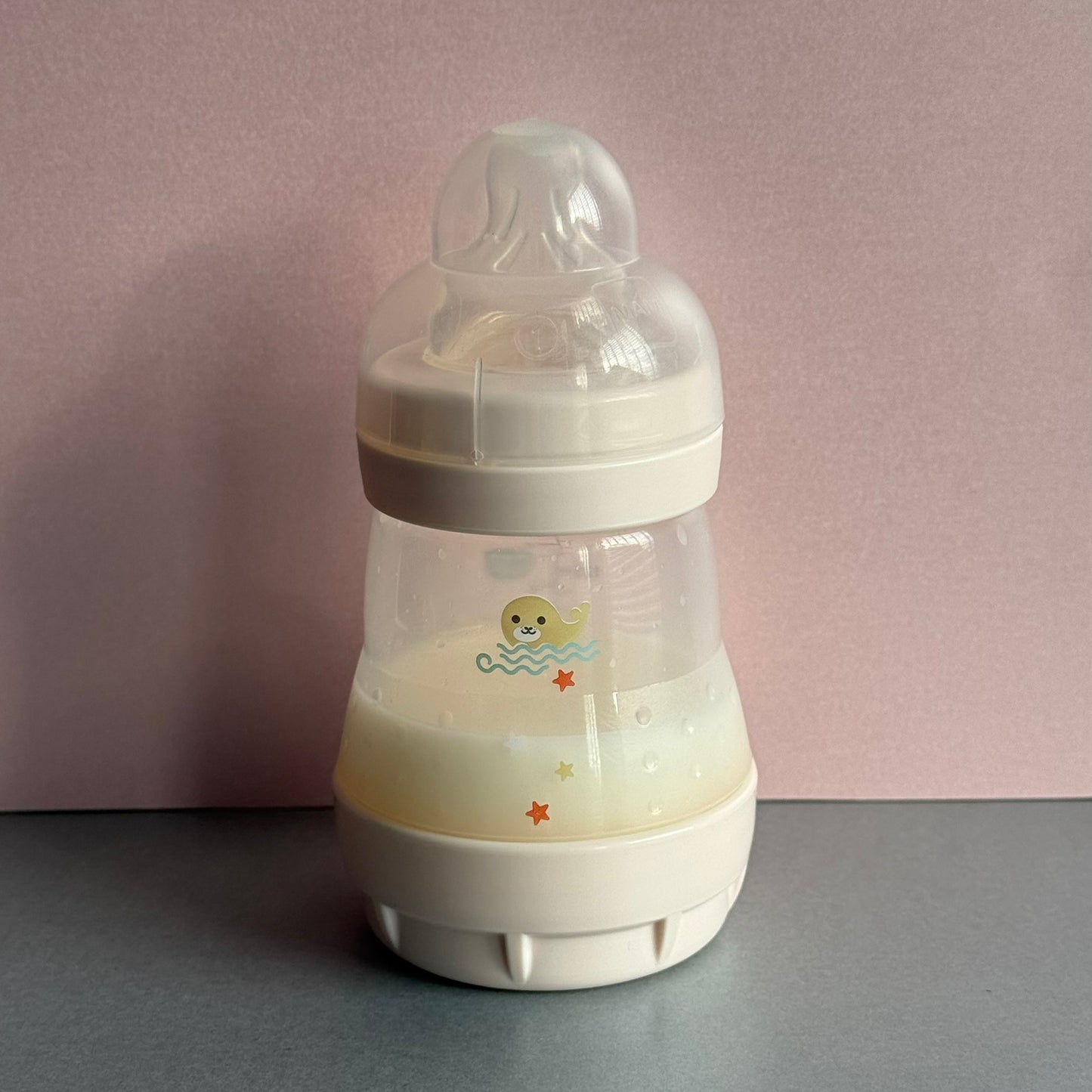 MAM Peach Seal Reborn Fake Milk Bottle 5oz