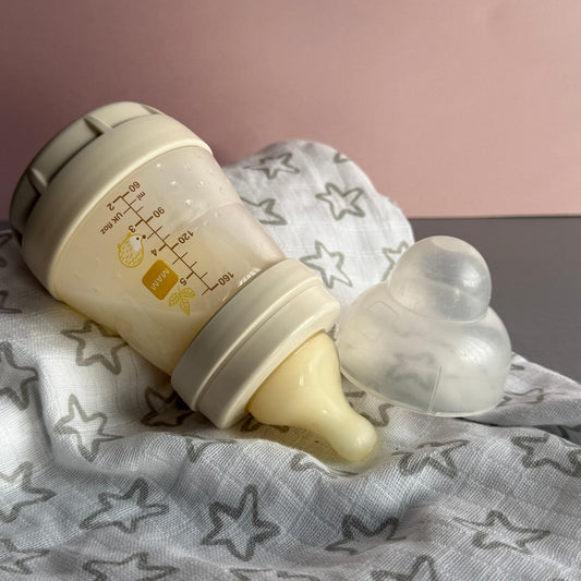 MAM Beige Fox Reborn Fake Milk Bottle 5oz