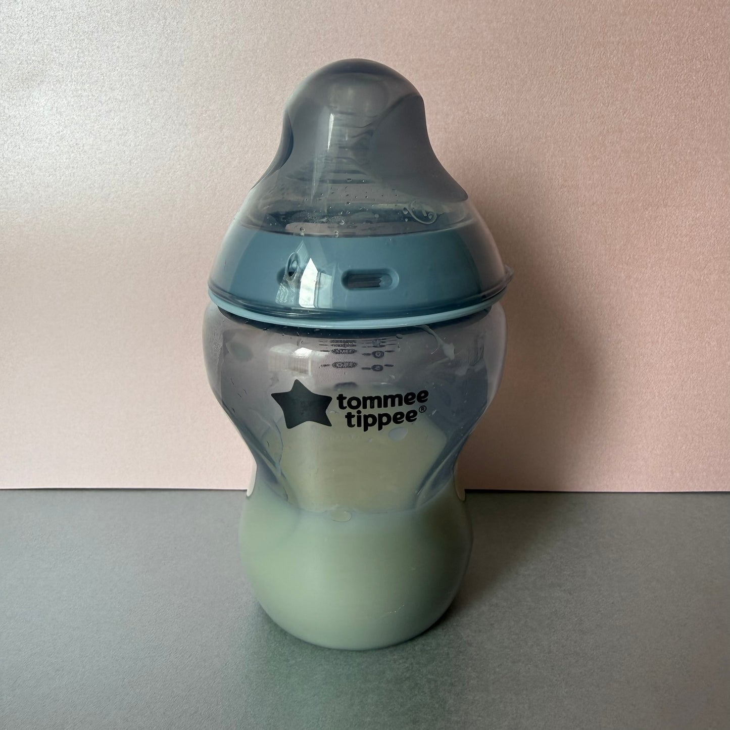 Tommee Tippee Denim Blue Reborn Fake Milk Bottle 9oz