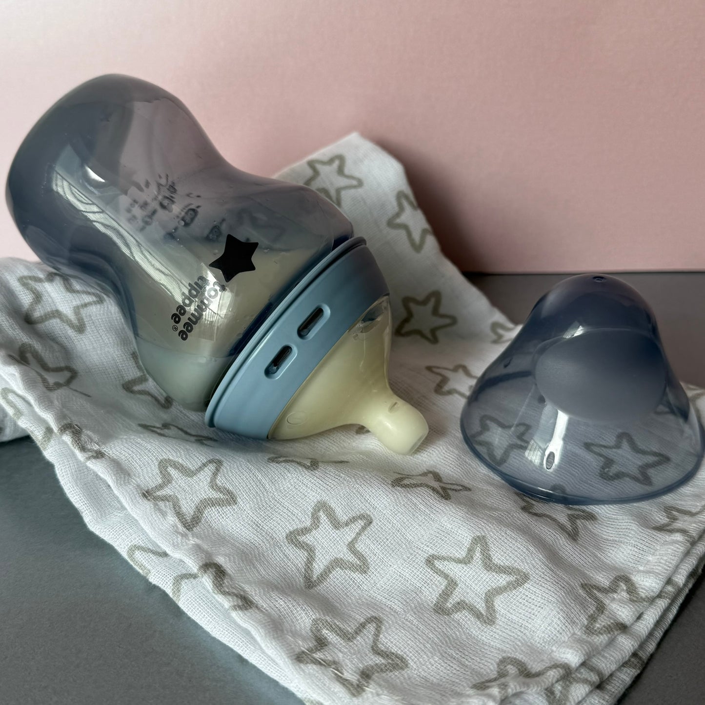 Tommee Tippee Denim Blue Reborn Fake Milk Bottle 9oz