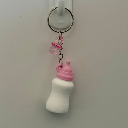 Reborn Collectors Keyring - Pink Baby Bottle Shaker