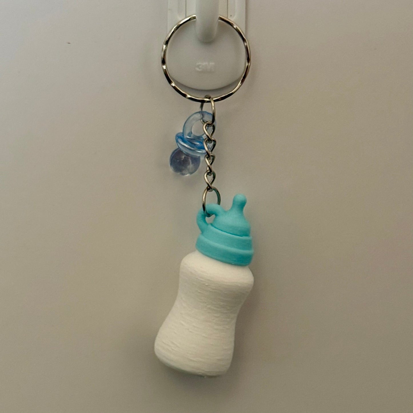 Reborn Collectors Keyring - Blue Baby Bottle Shaker
