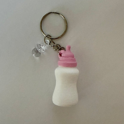 Reborn Collectors Keyring - Pink Baby Bottle Shaker