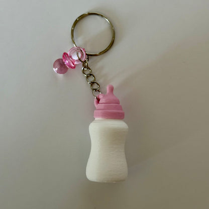 Reborn Collectors Keyring - Pink Baby Bottle Shaker