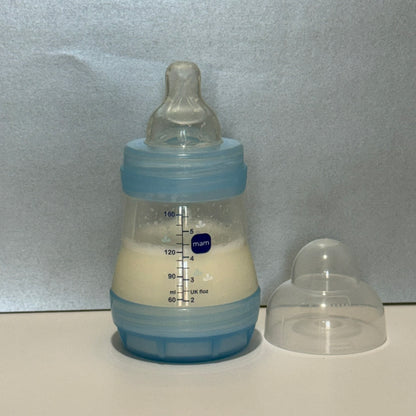 MAM Transparent Blue Dinosaur Reborn Fake Milk Bottle 5oz
