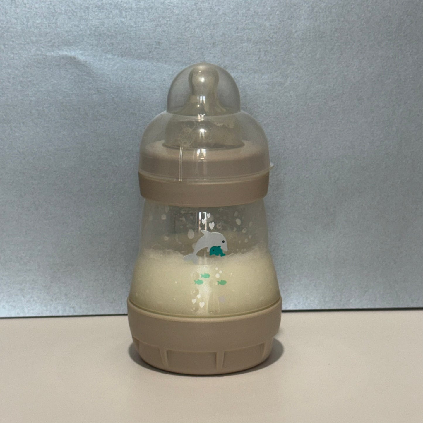 MAM Beige Dolphin Reborn Fake Milk Bottle 5oz