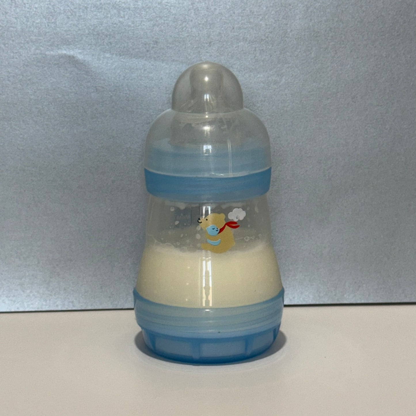 MAM Transparent Blue Bear Reborn Fake Milk Bottle 5oz