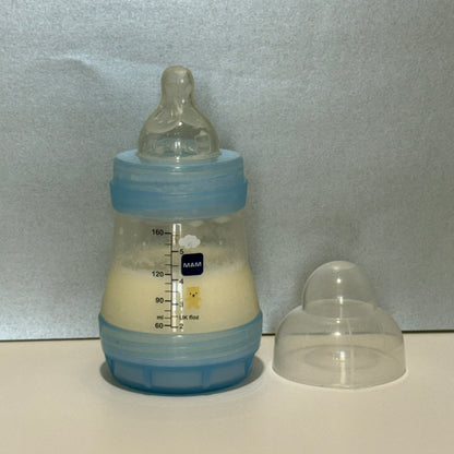 MAM Transparent Blue Bear Reborn Fake Milk Bottle 5oz