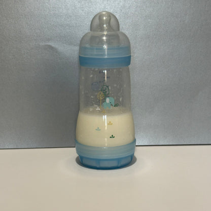 MAM Blue Transparent Elephant Reborn Fake Milk Bottle 9oz