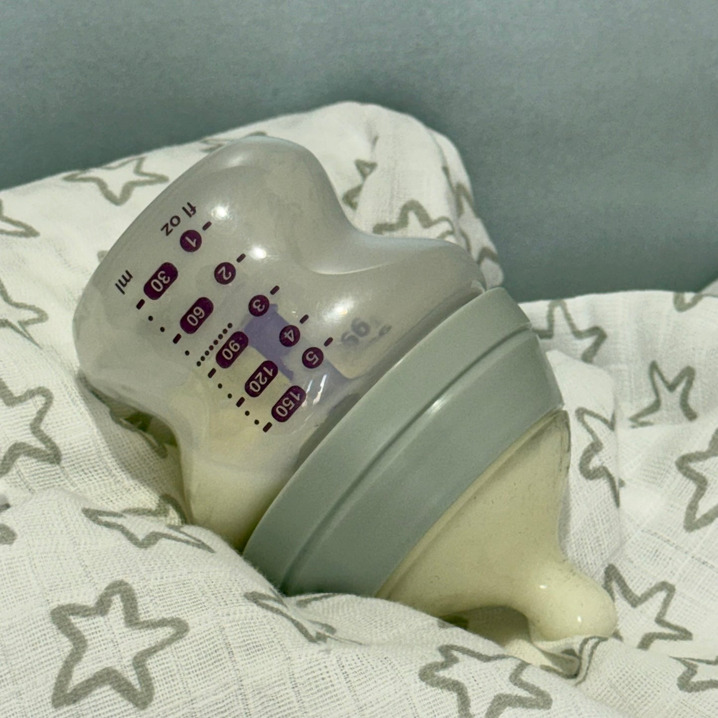 Tommee Tippee Anti Colic Grey Reborn Fake Milk Bottle 5oz