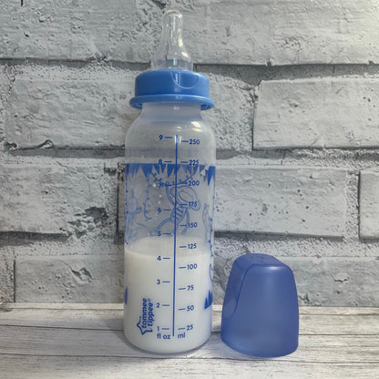Tommee Tippee Tall Blue Jungle Reborn Fake Milk Bottle 9oz