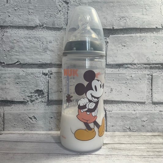NUK Mickey Mouse Reborn Fake Milk Bottle 10oz