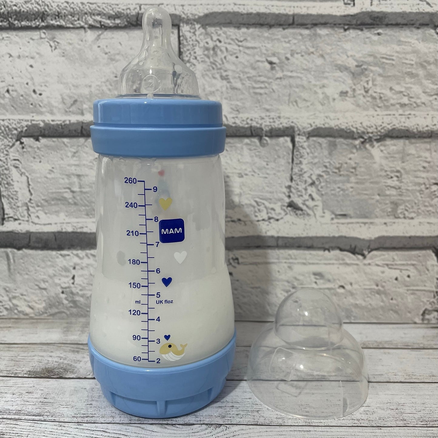 Blue MAM Reborn Fake Milk Bottle 9oz