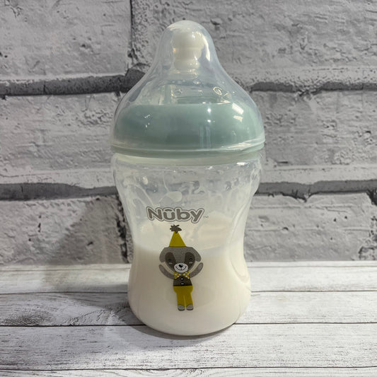 Nuby Pale Blue Dog Reborn Fake Milk Bottle 9oz