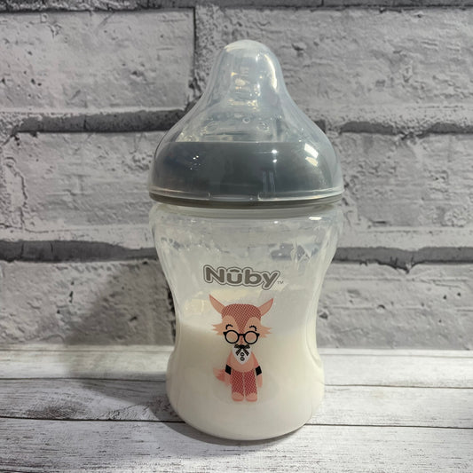 Nuby Grey Fox Reborn Fake Milk Bottle 9oz