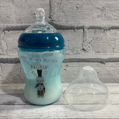 Nuby Blue Rabbit Reborn Fake Milk Bottle 9oz