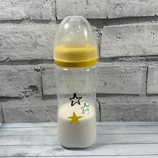 Yellow Stars Reborn Fake Milk Bottle 9oz