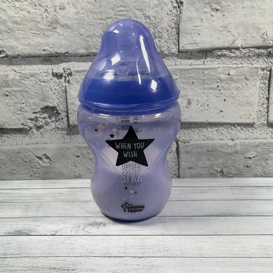 Tommee Tippee Purple 'Wish upon a Star' Reborn Fake Milk Bottle 9oz